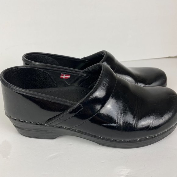 Sanita Woman's EU 42 US 11Black Patent Leather Professional Clog‎ Comfortable - Picture 8 of 10